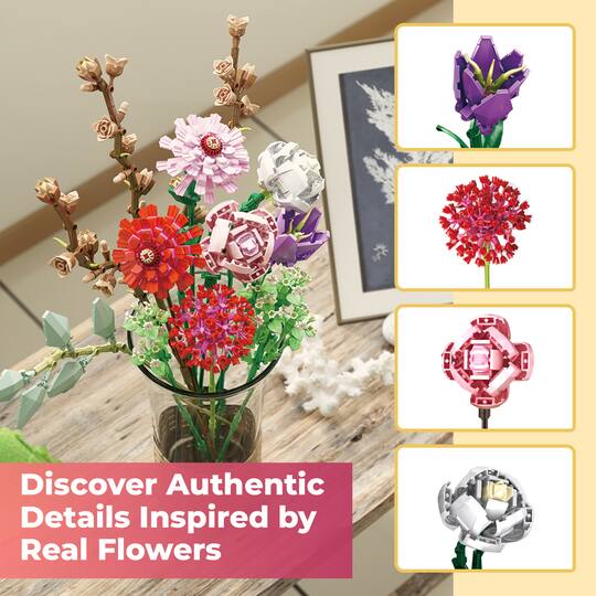 Contixo Spring Bouquet Floral Block Set